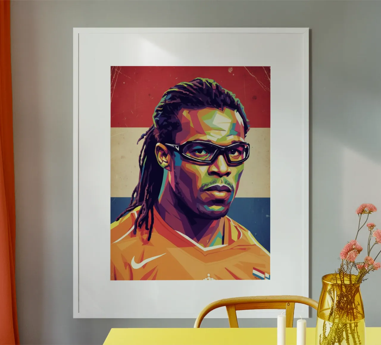 Ritratto pop art di Edgar Davids carta hahnemühle da Hantamrata