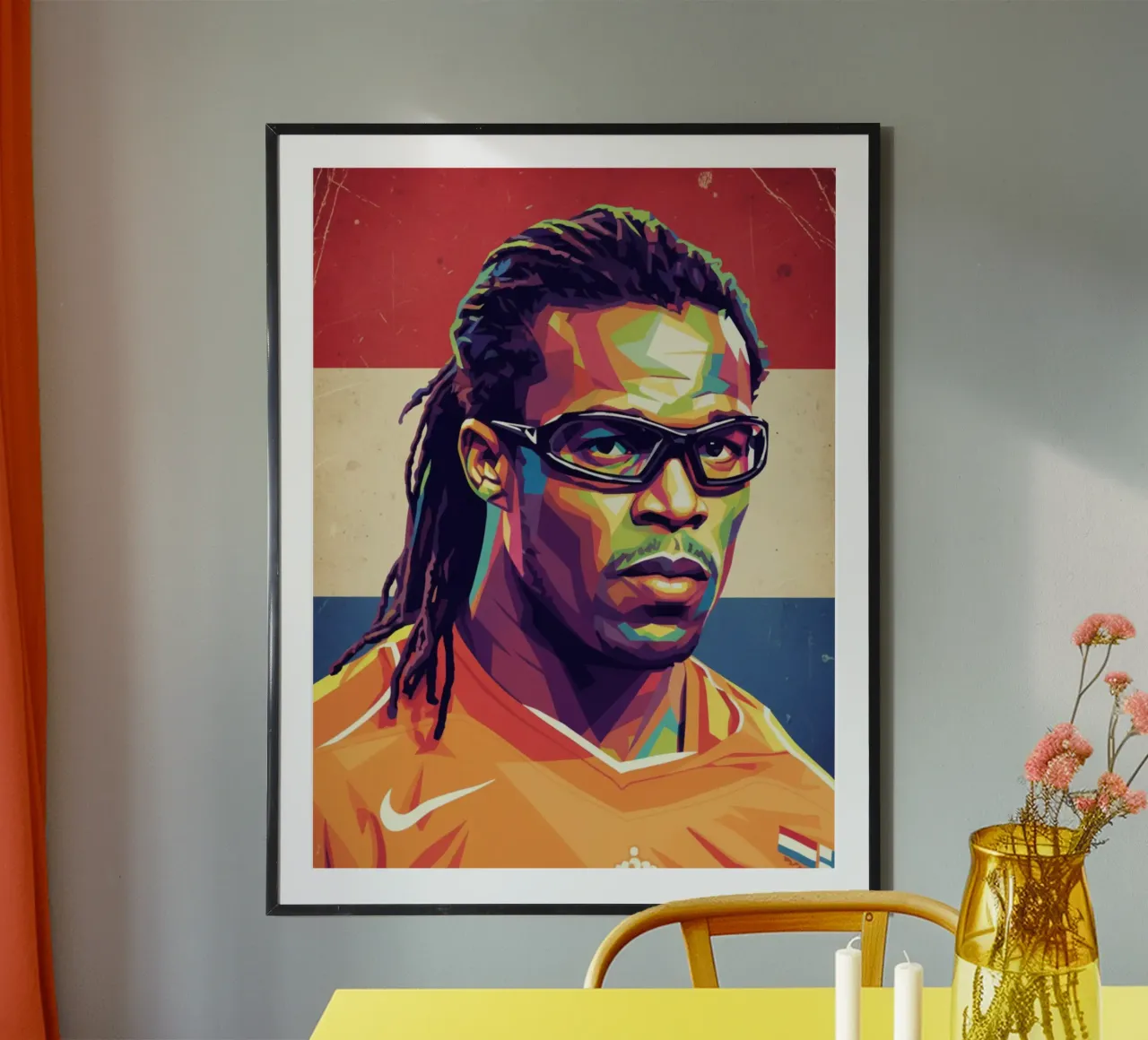 Ritratto pop art di Edgar Davids carta hahnemühle da Hantamrata