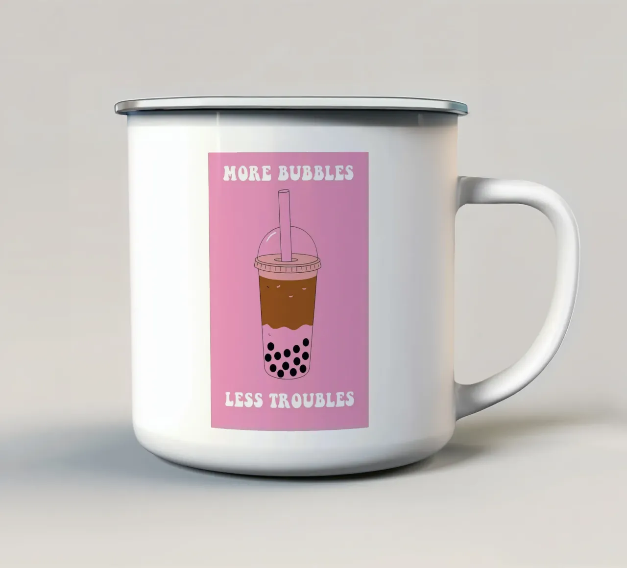 Più bolle meno problemi tazza in smalto da apple crumble