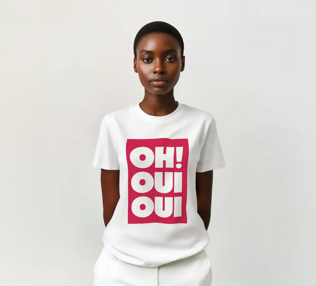 Oh! Ja Ja Text Kunst T-Shirt von apple crumble