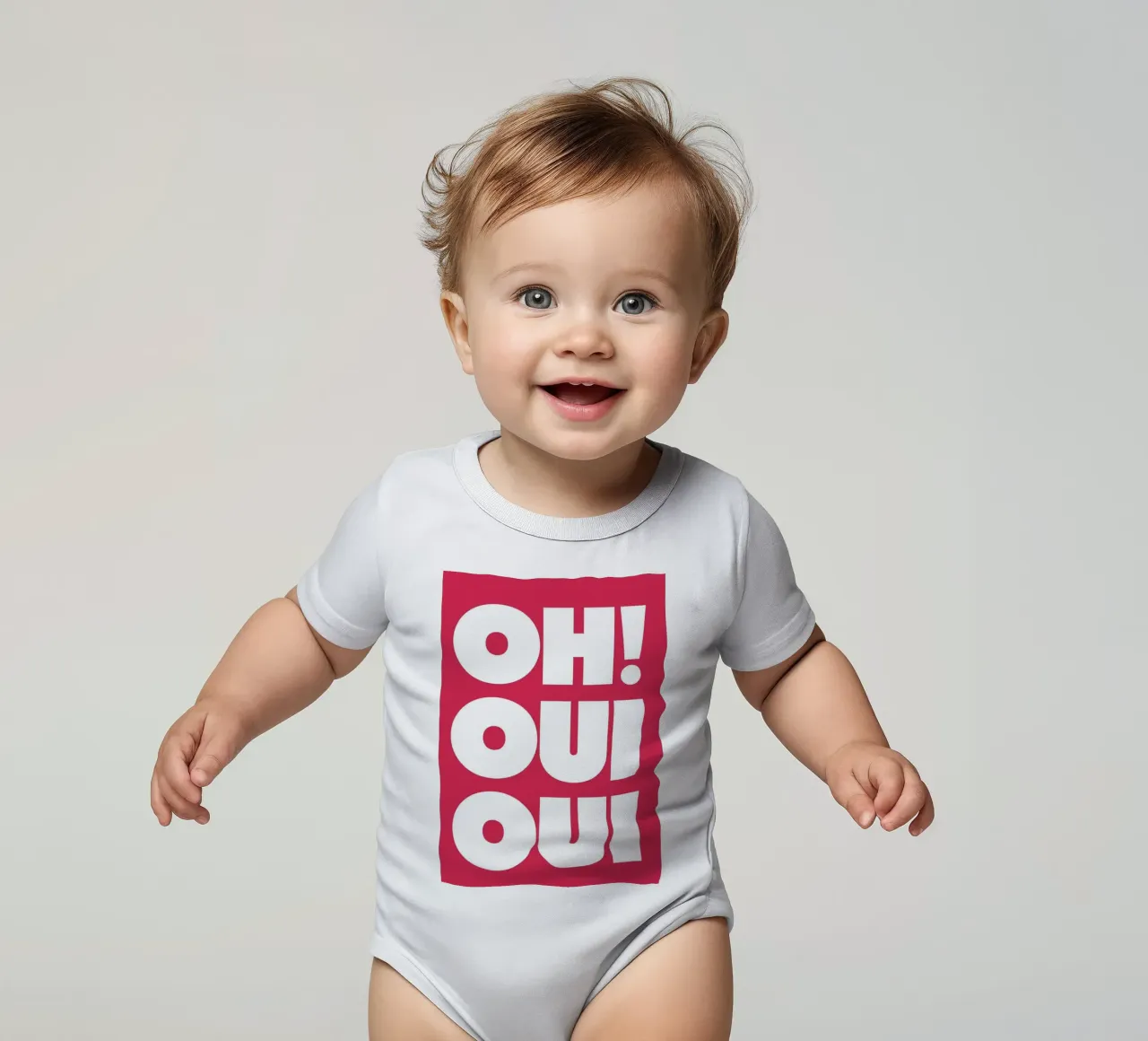 Oh! Ja Ja Text Kunst Kurzarm Babybody von apple crumble