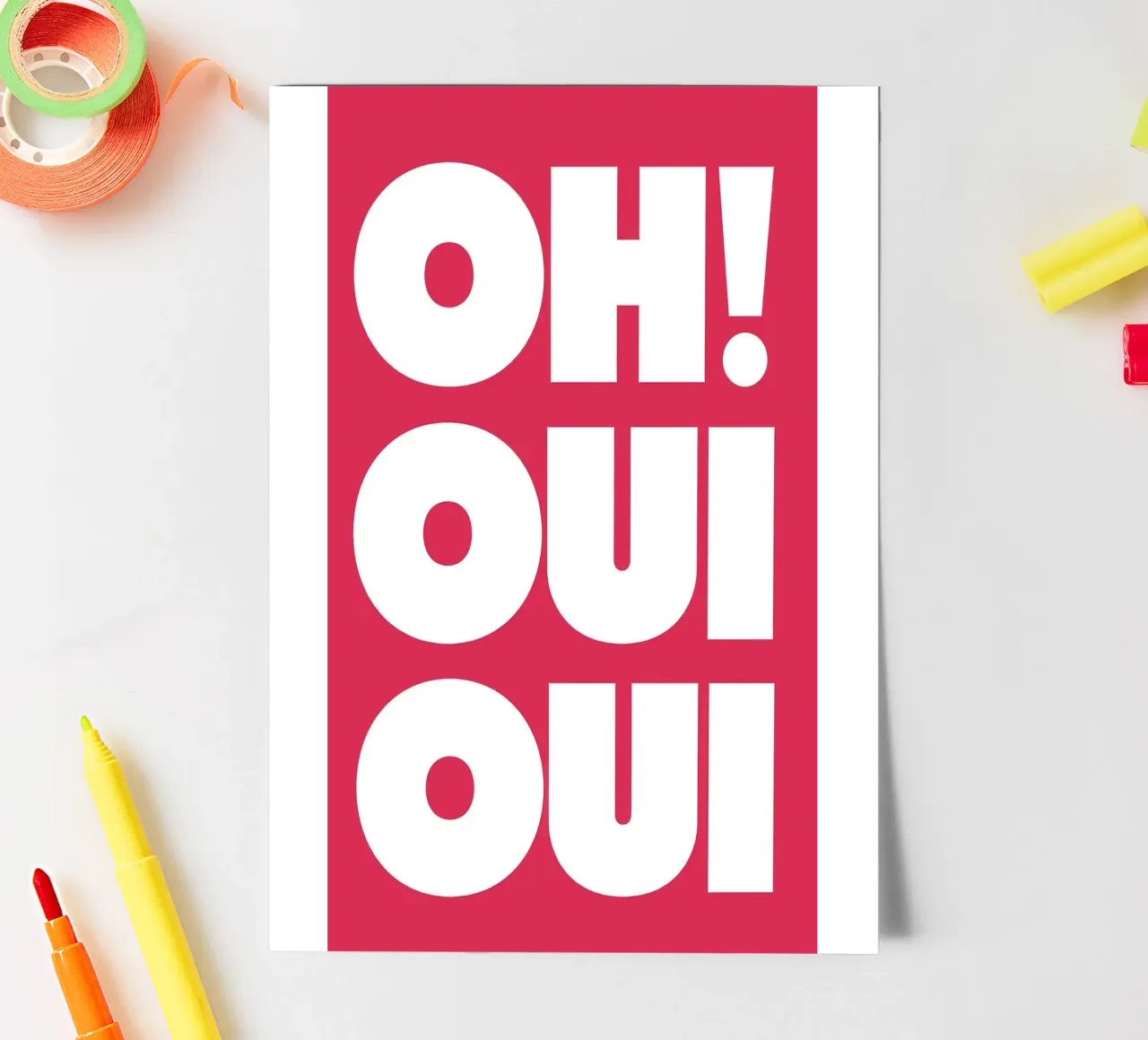 Oh! Ja Ja Text Kunst Stickerbogen von apple crumble