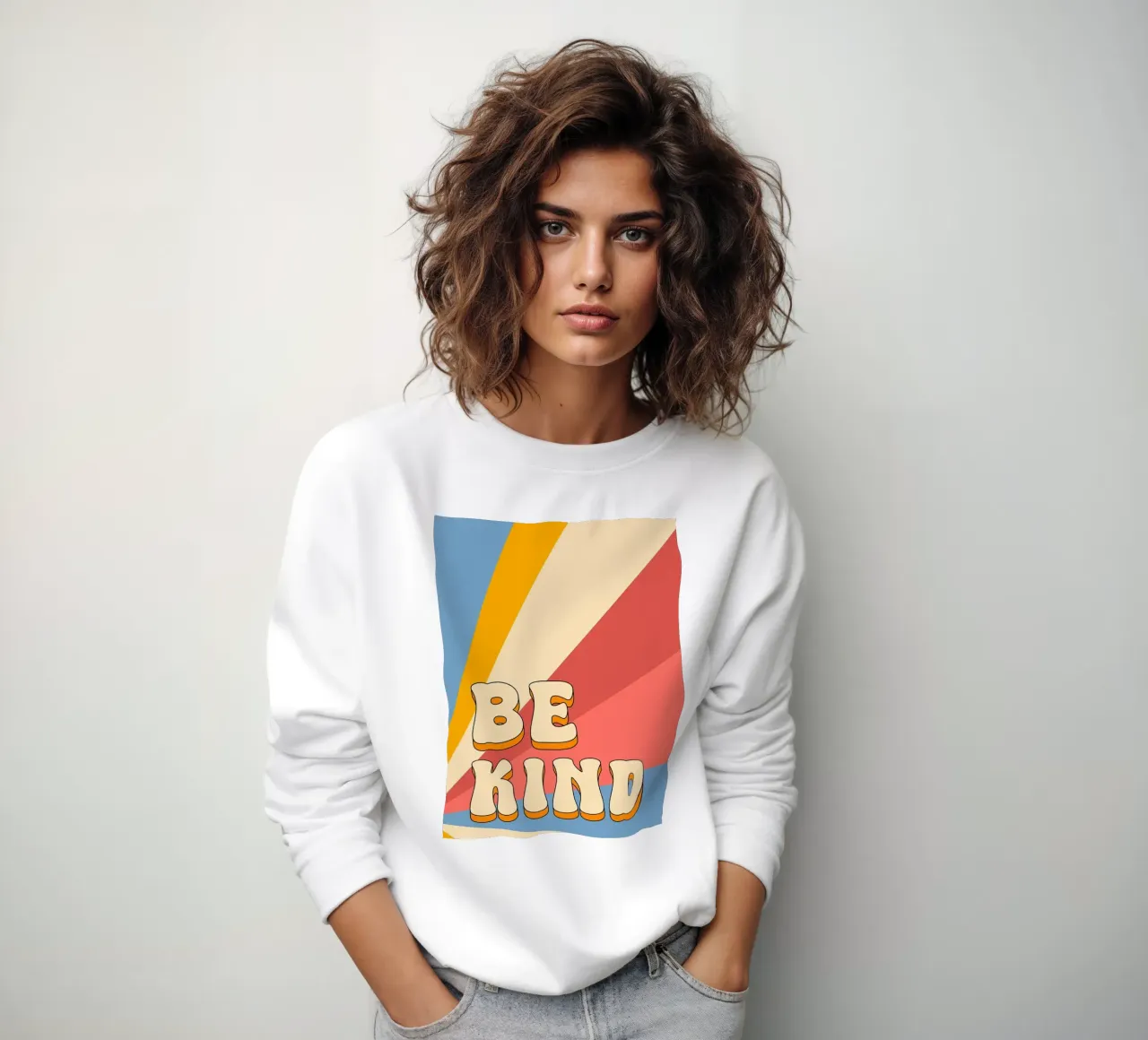 Arte retrò Be Kind felpa da kakaka