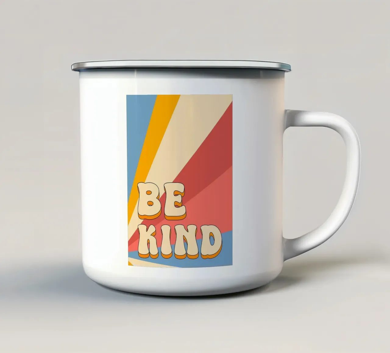 Arte retrò Be Kind tazza in smalto da kakaka