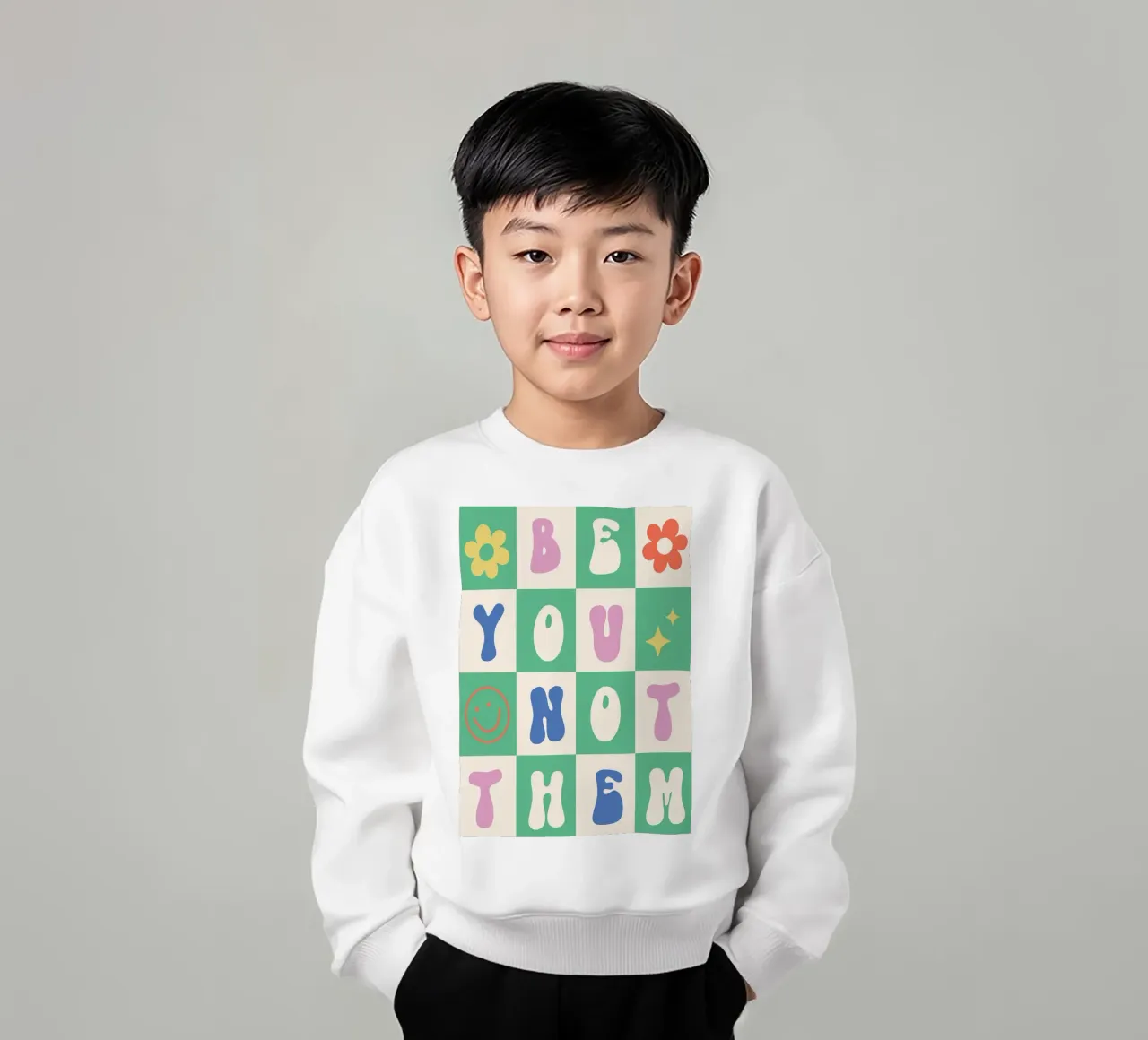 Arte retrò Be You Not Them felpa bambino da kakaka