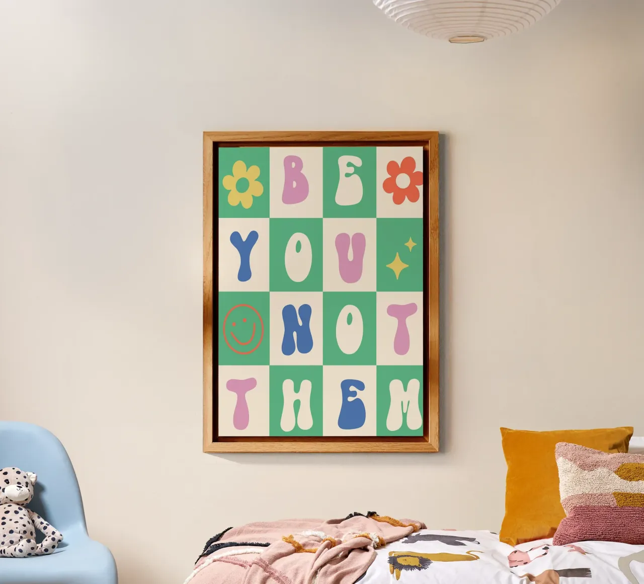 Arte retrò Be You Not Them alluminio dibond da kakaka