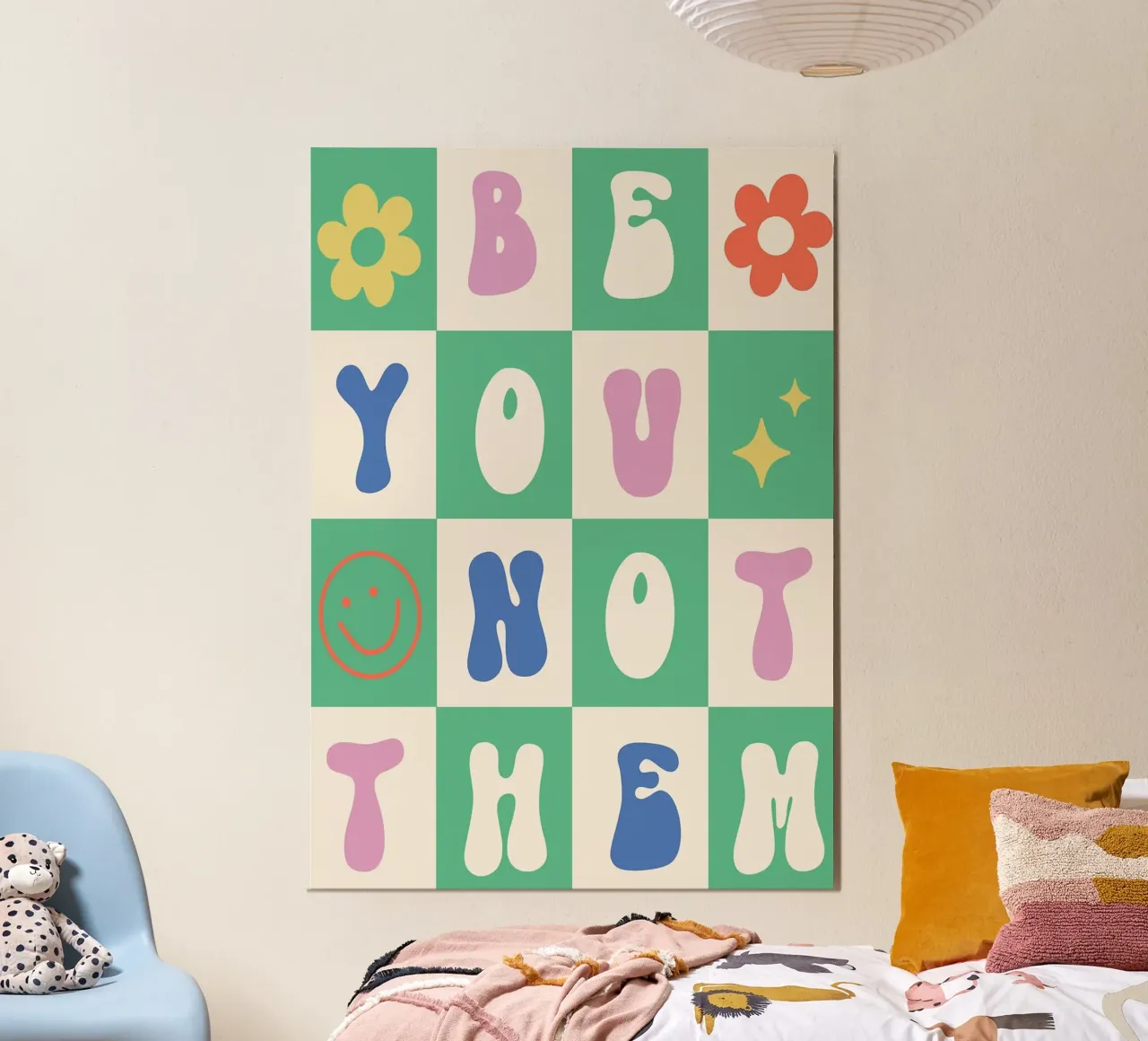 Arte retrò Be You Not Them alluminio dibond da kakaka