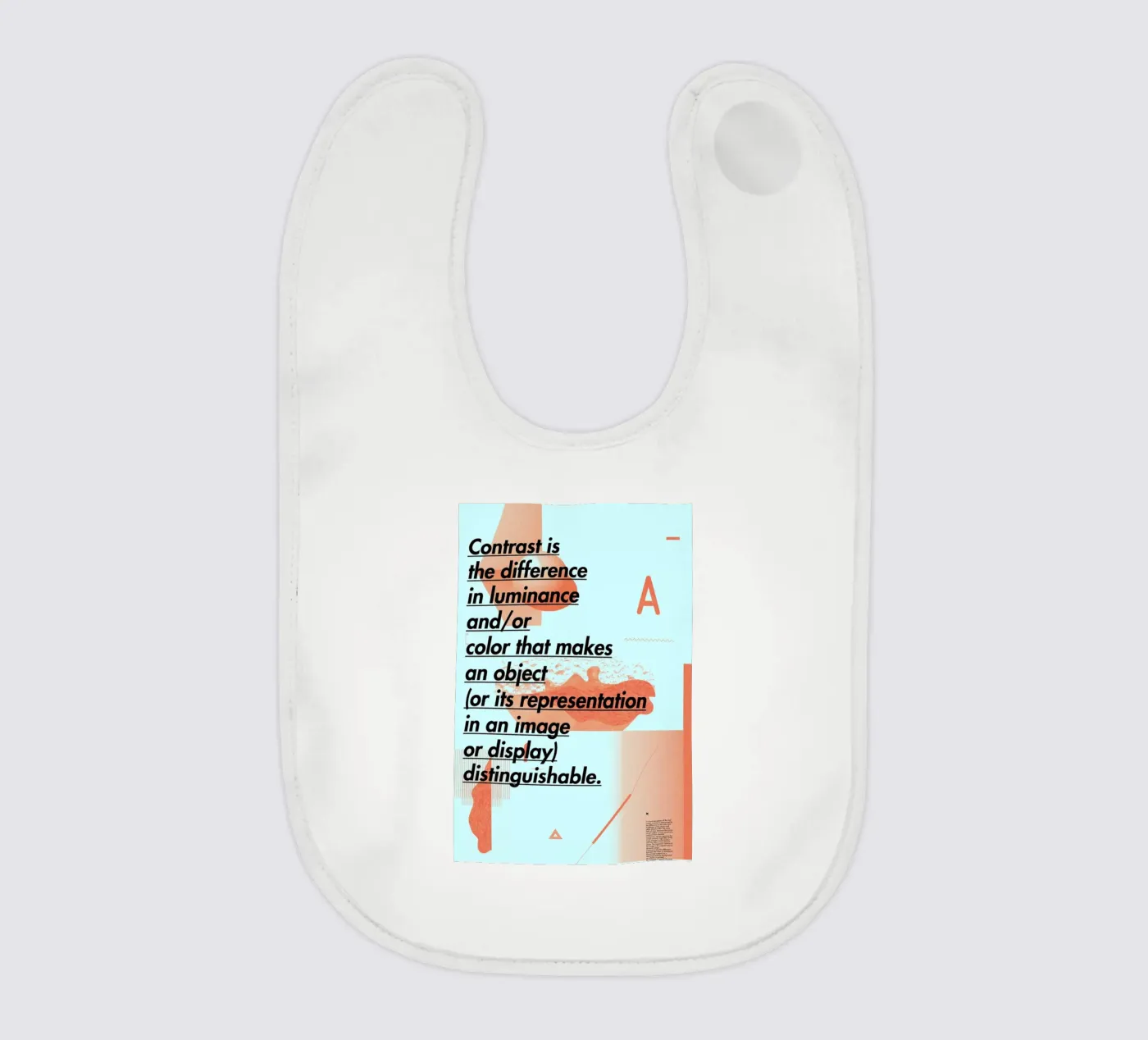 Contrast baby bib by Andreas Jarner