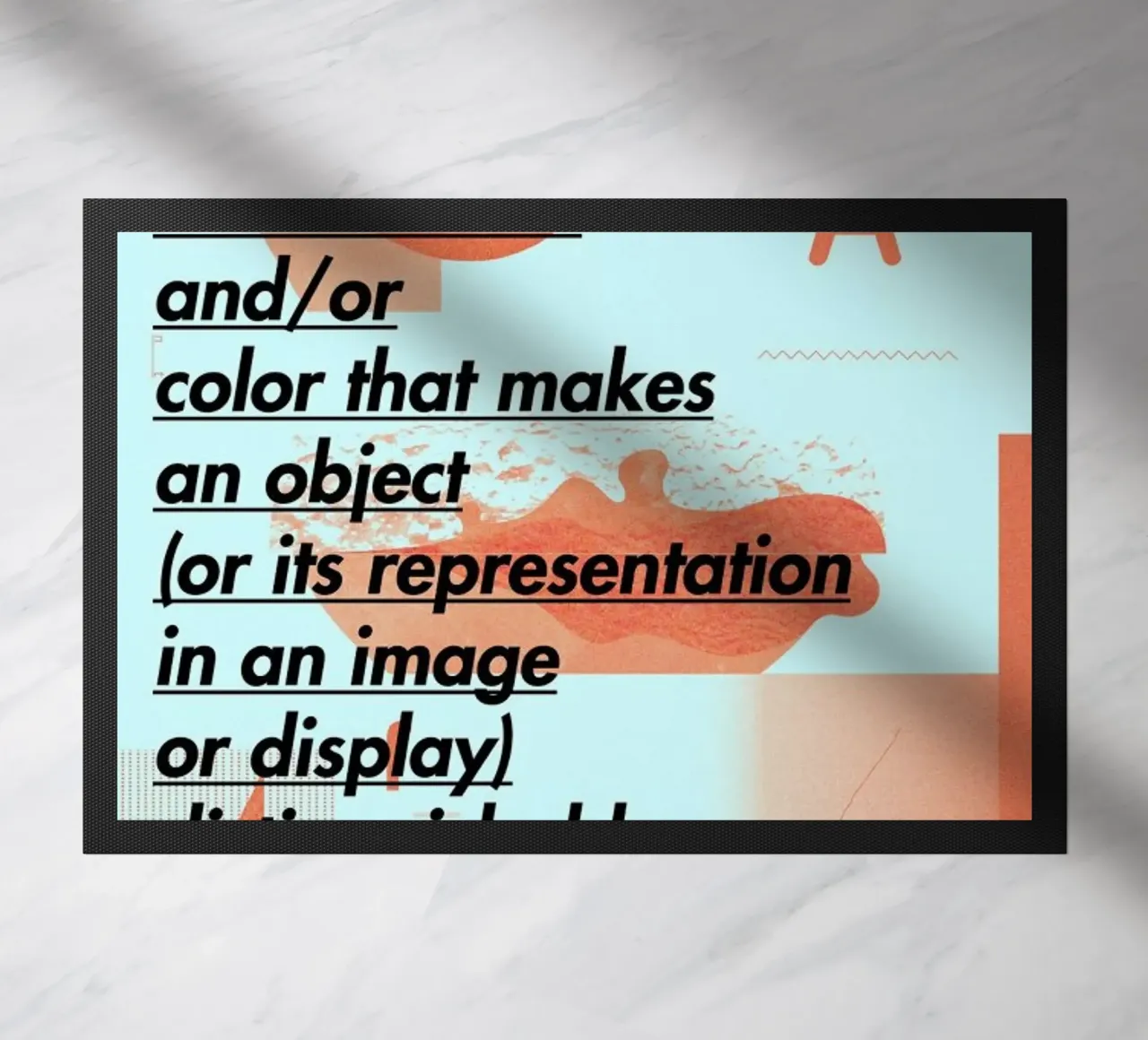 Contrast deurmat van Andreas Jarner