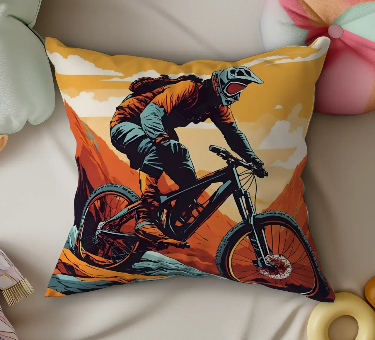Discesa in mountain bike a tutta velocità cuscino da ARTVI-SHOP