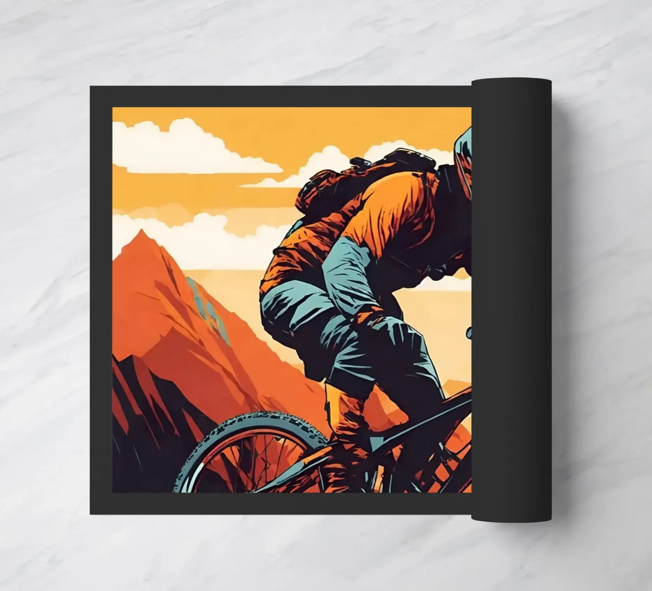 Discesa in mountain bike a tutta velocità zerbino da ARTVI-SHOP