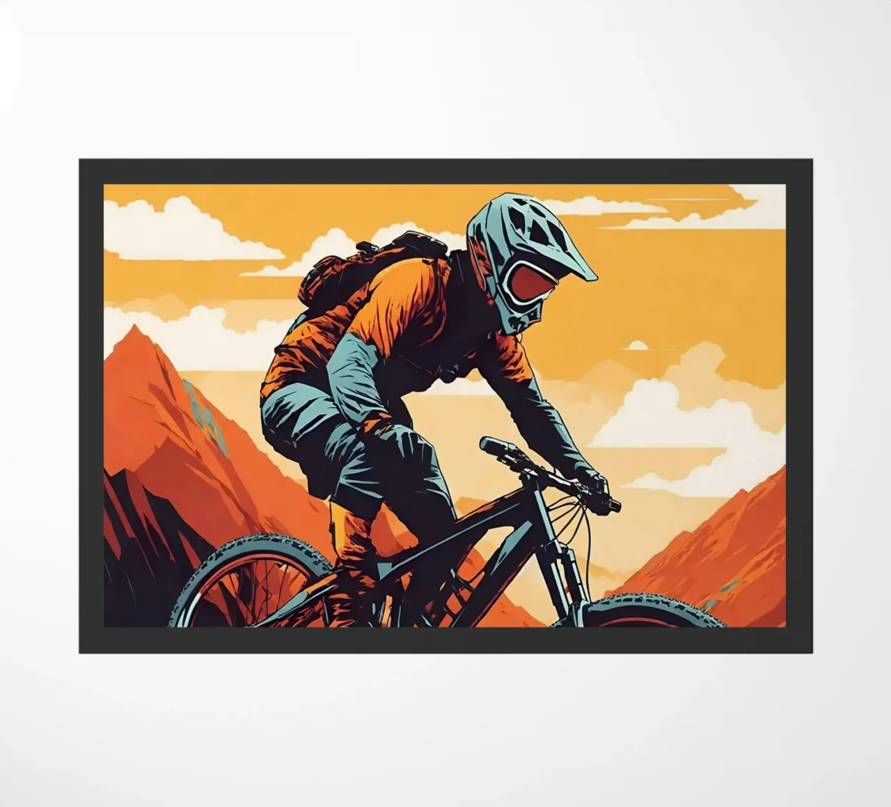 Discesa in mountain bike a tutta velocità zerbino da ARTVI-SHOP