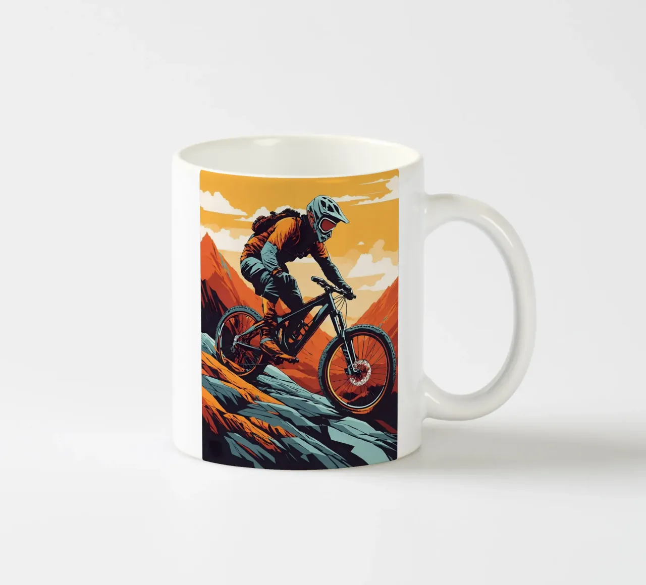 Discesa in mountain bike a tutta velocità tazza in ceramica da ARTVI-SHOP