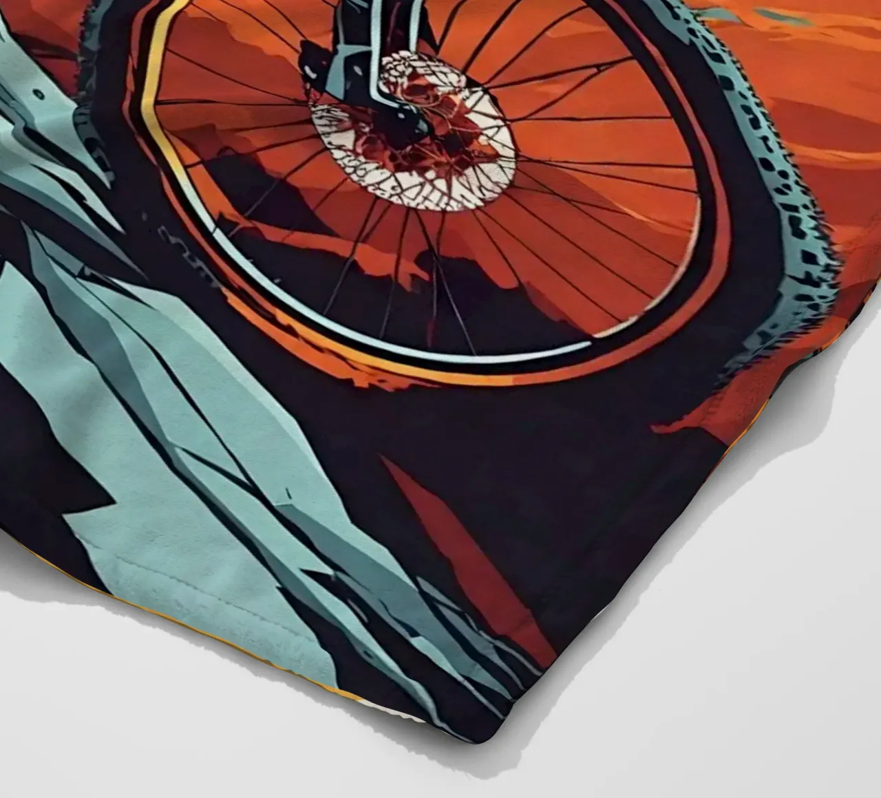 Discesa in mountain bike a tutta velocità coperta in pile da ARTVI-SHOP