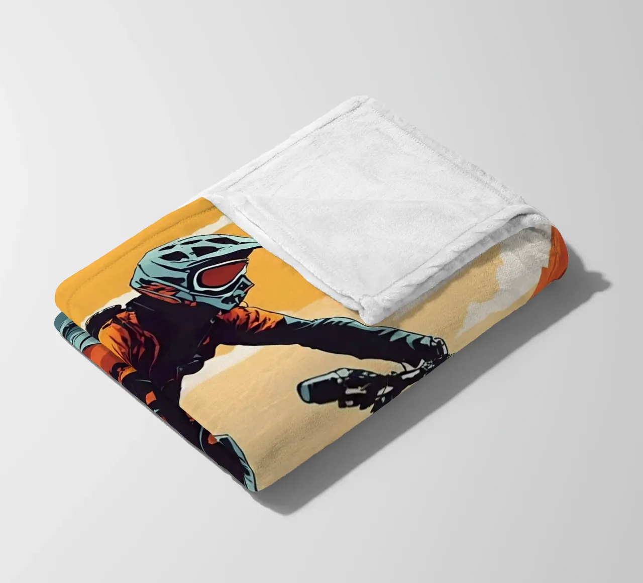 Discesa in mountain bike a tutta velocità coperta in pile da ARTVI-SHOP