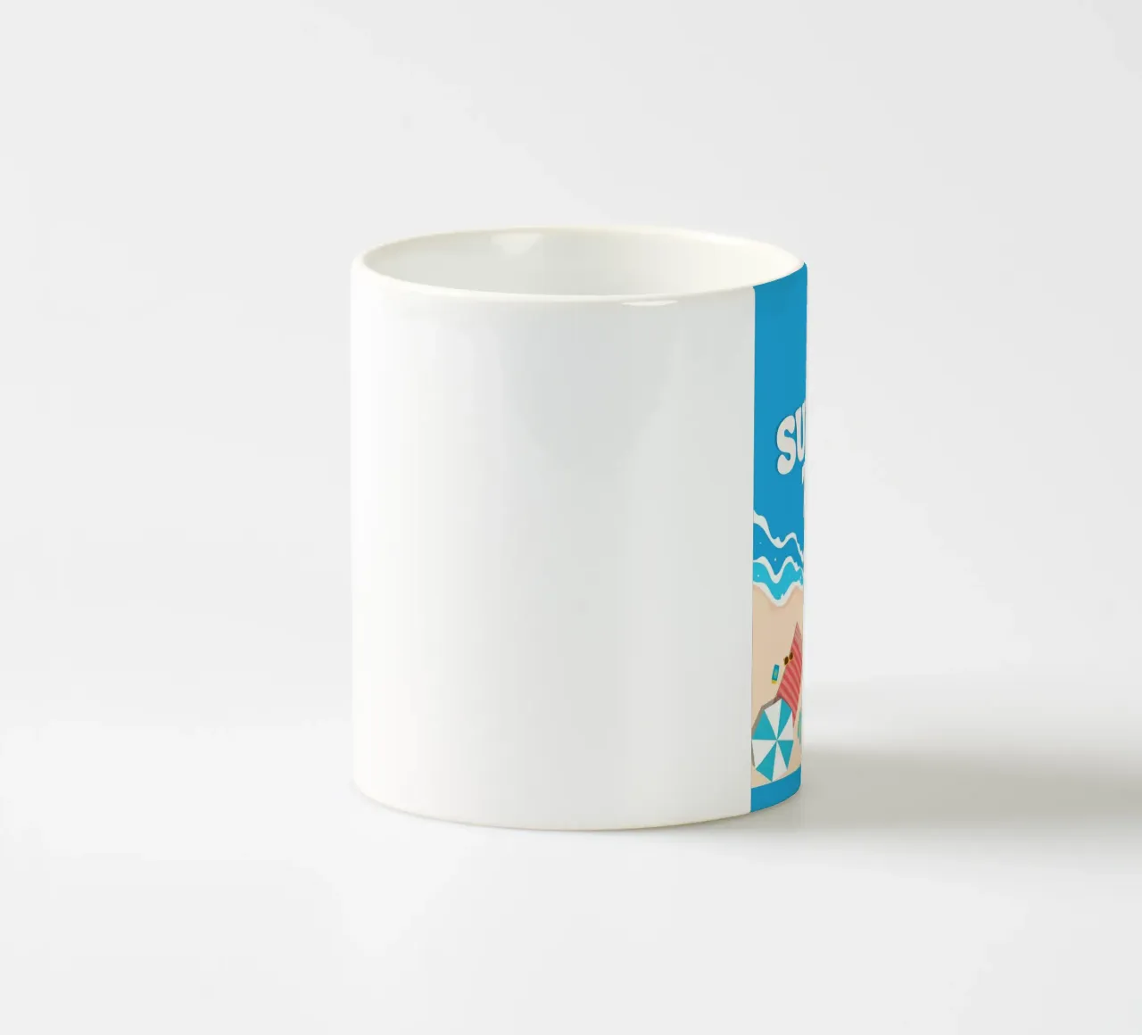 Illustrazione di spiaggia estiva tazza in ceramica da kakaka