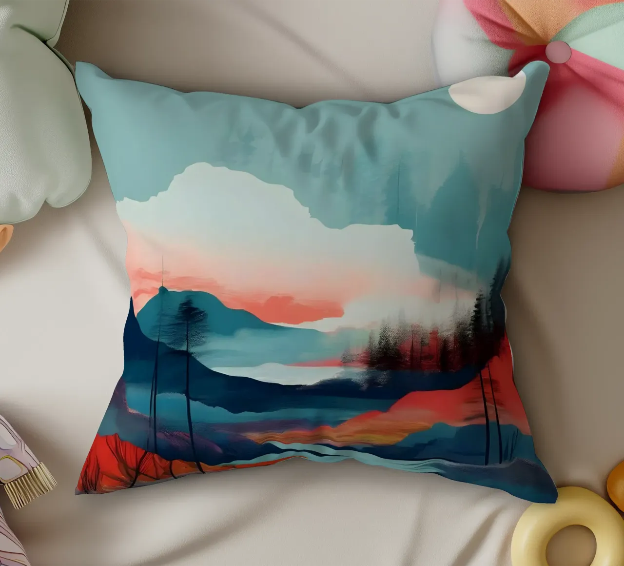 Tramonto sereno cuscino da Artistic-shop