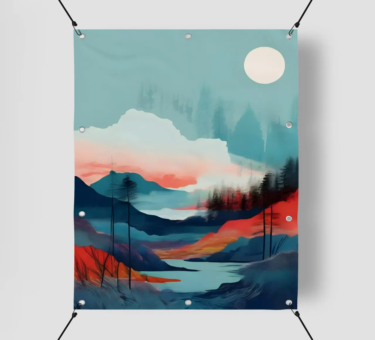 Tramonto sereno telo in pvc da Artistic-shop