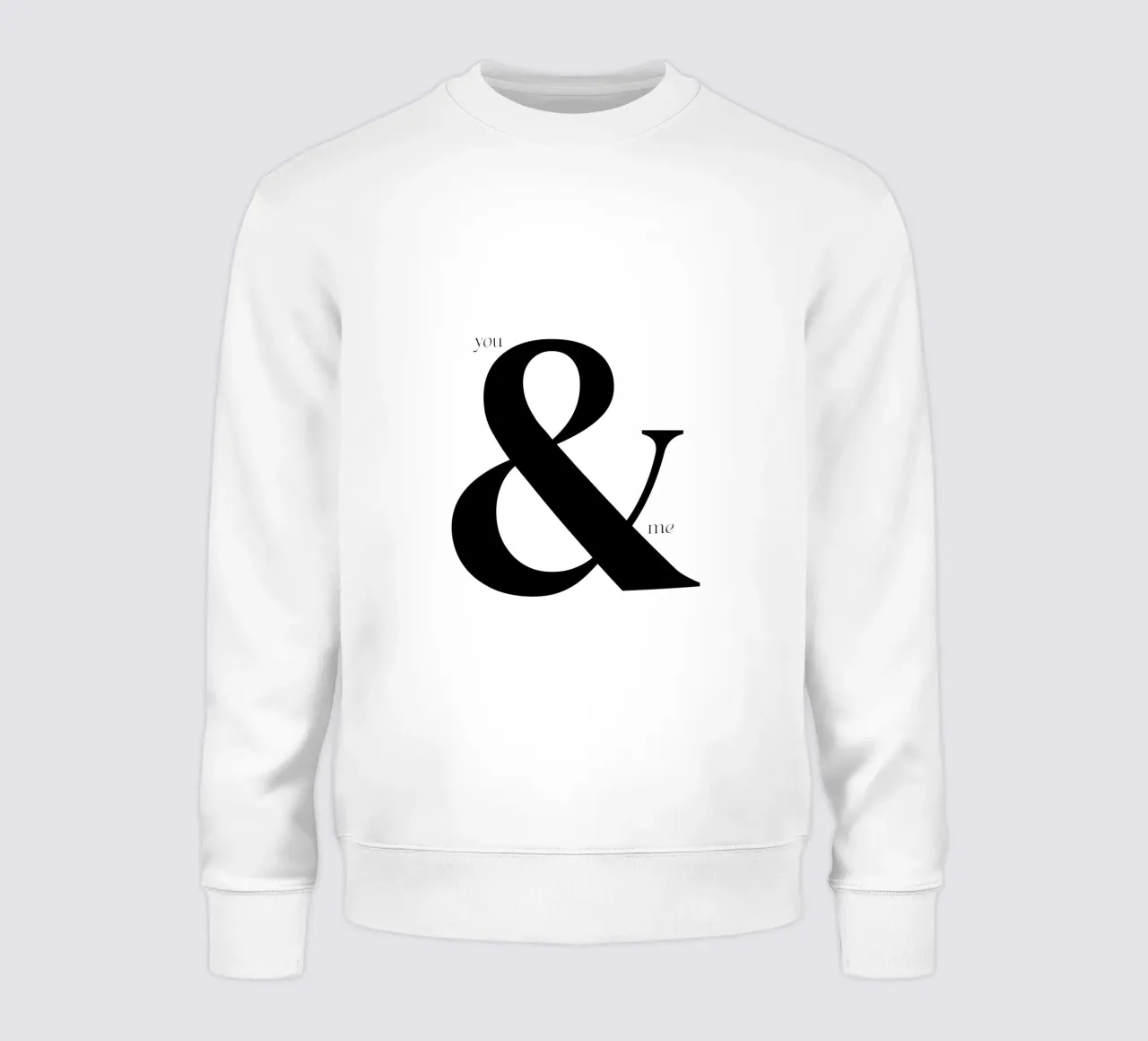Elegante design tipografico You & Me felpa da Imaginative