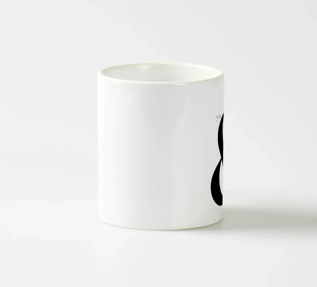 Elegante design tipografico You & Me tazza in ceramica da Imaginative