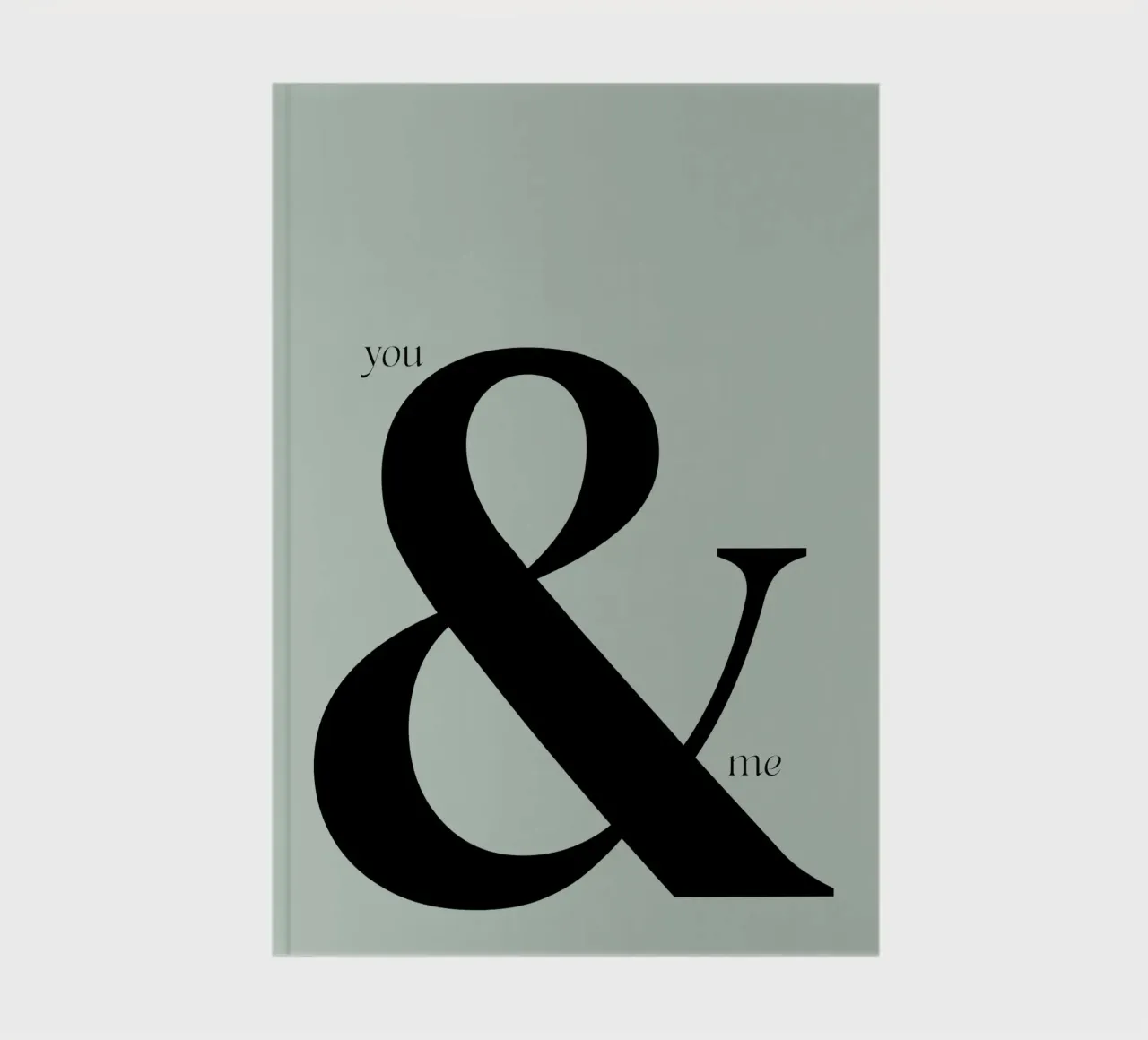 Elegant You & Me Typography Design notebook by Imaginative