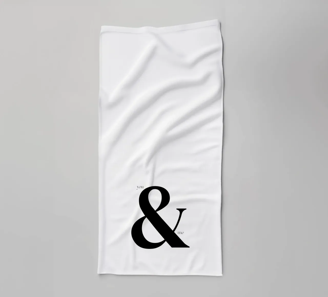 Elegant You & Me Typography Design towel by Imaginative