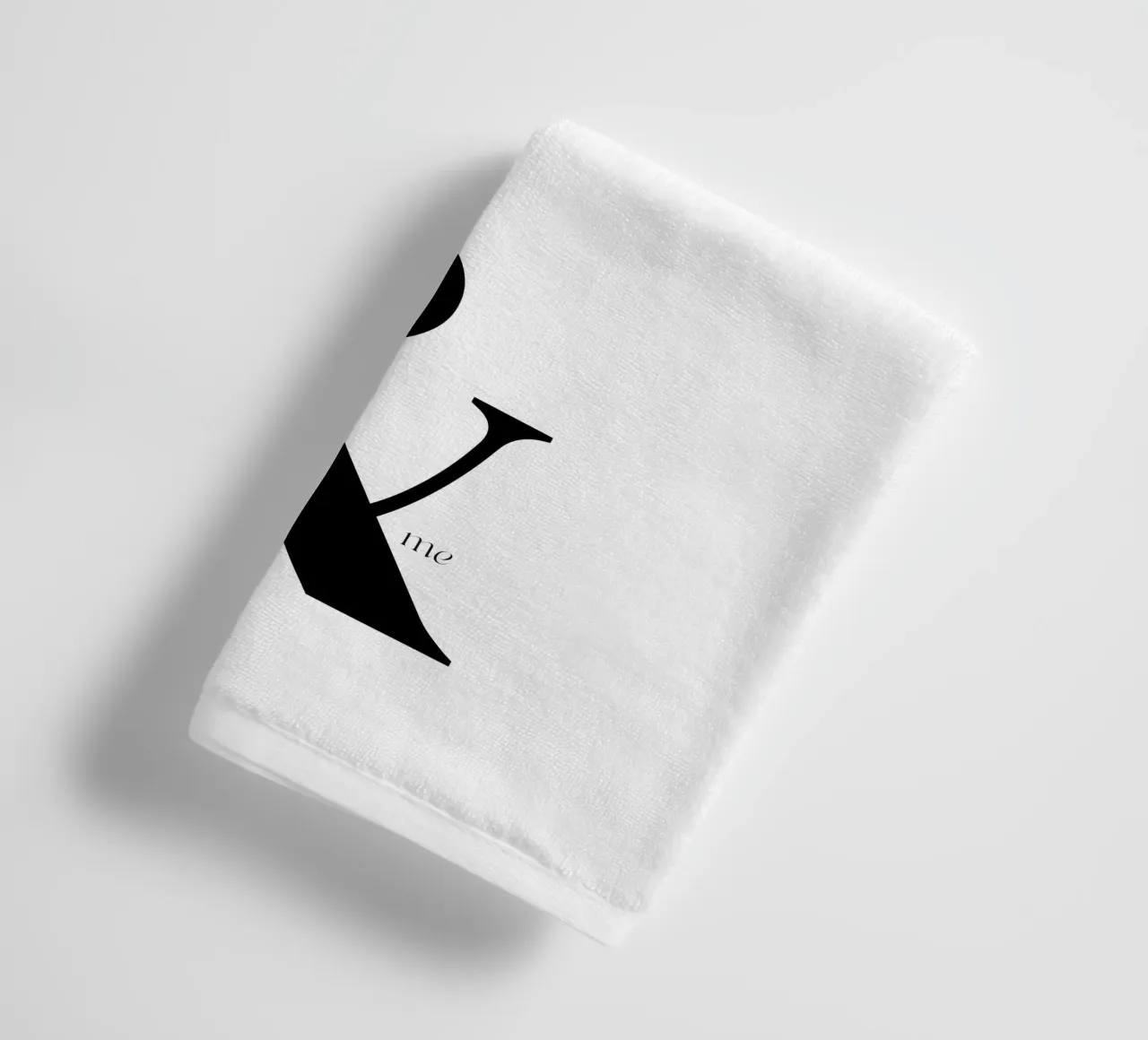 Elegant You & Me Typography Design towel by Imaginative