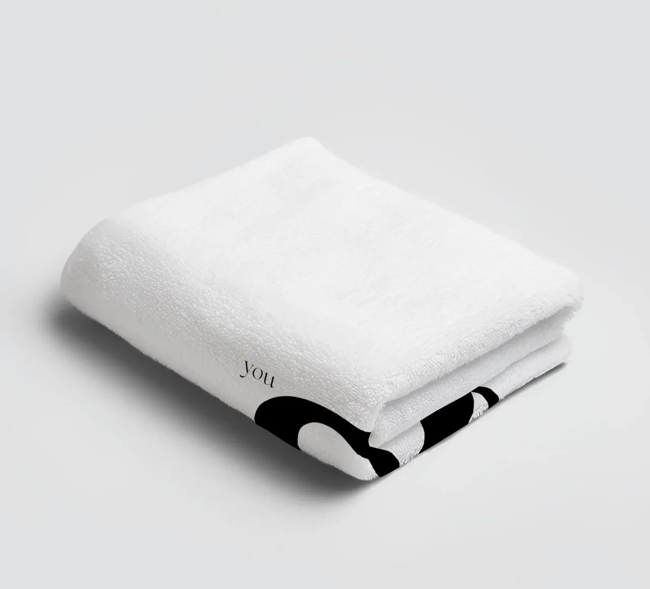 Elegant You & Me Typography Design towel by Imaginative