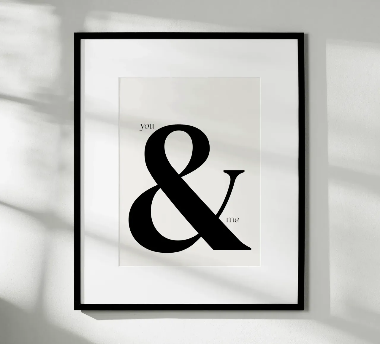 Elegante design tipografico You & Me carta hahnemühle da Imaginative