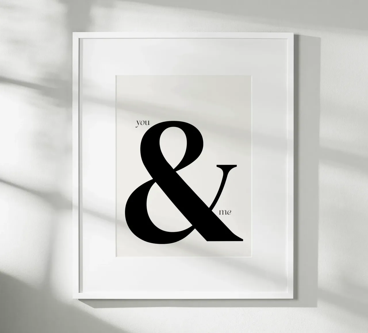 Elegante design tipografico You & Me carta hahnemühle da Imaginative