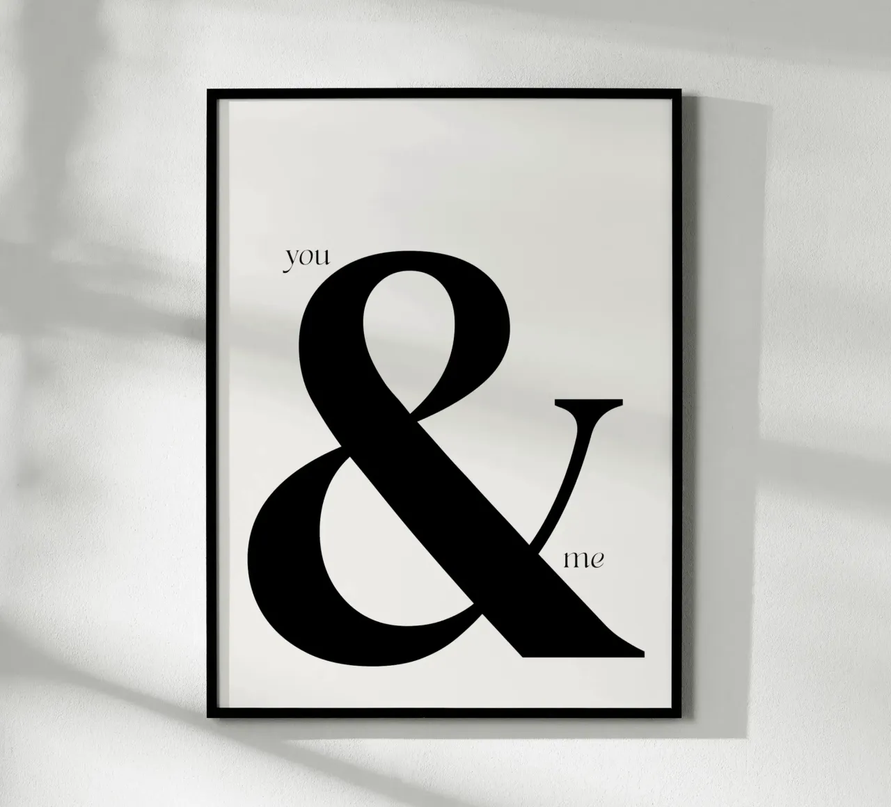 Elegante design tipografico You & Me carta hahnemühle da Imaginative