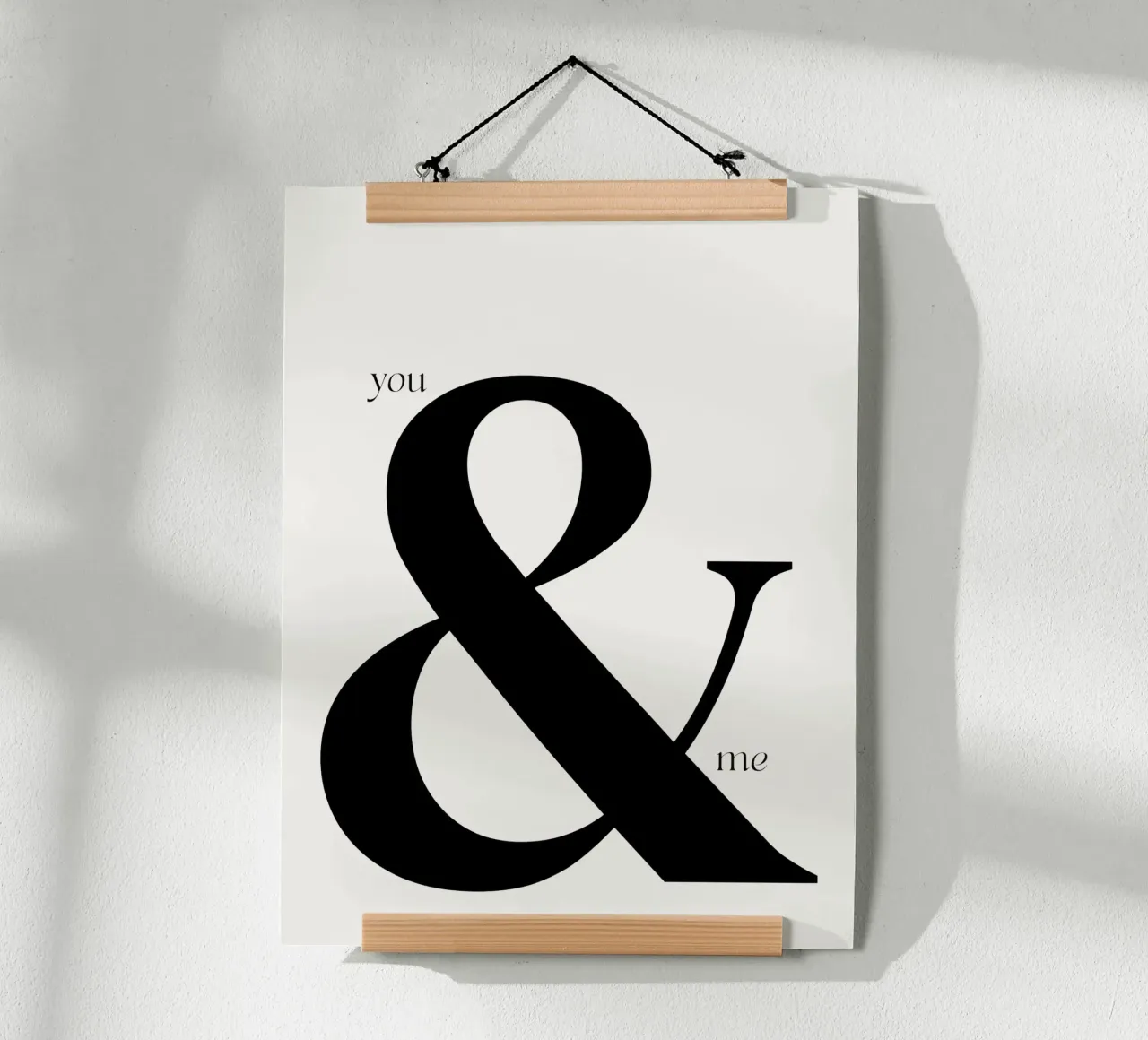 Elegante design tipografico You & Me carta hahnemühle da Imaginative