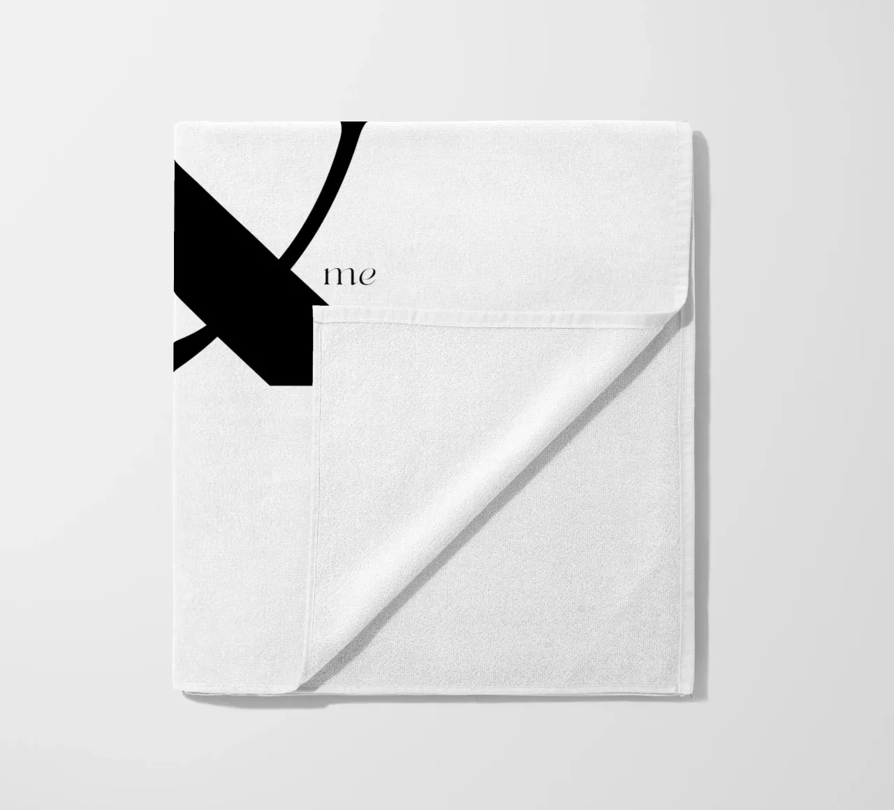 Elegante design tipografico You & Me telo mare da Imaginative