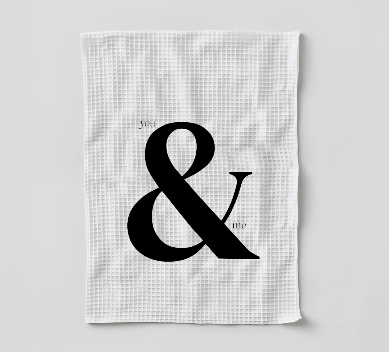 Elegante design tipografico You & Me canovaccio da cucina da Imaginative