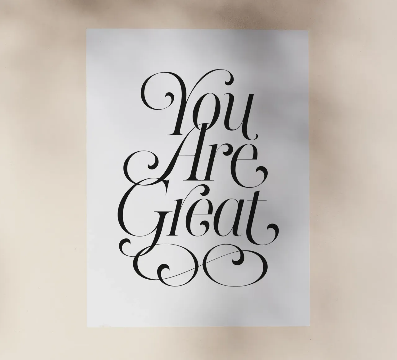 You are Great pellicola backlit da Tamsen Design