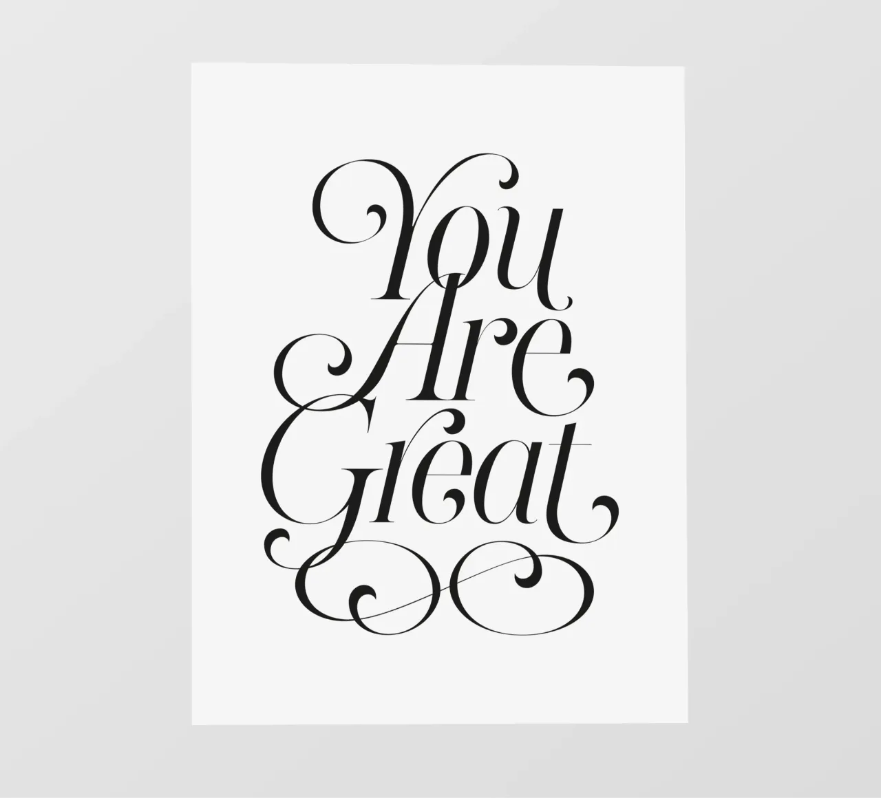 You are Great pellicola backlit da Tamsen Design