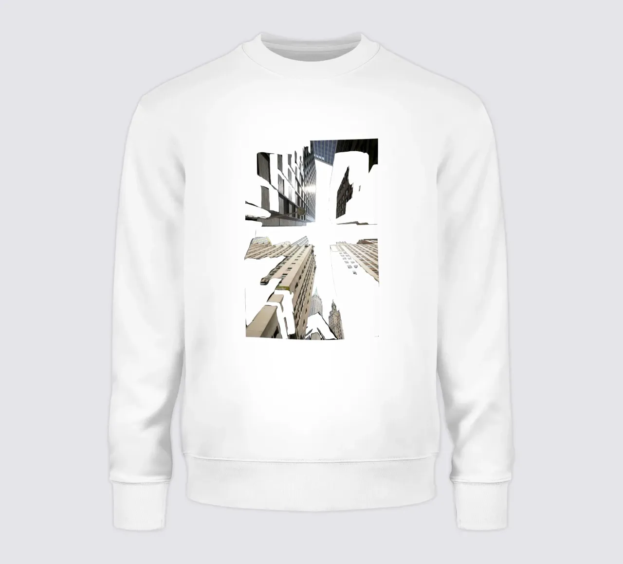 Look-up ángulo bajo Skyline en Downtown, Nueva York sudadera de DiveDuke
