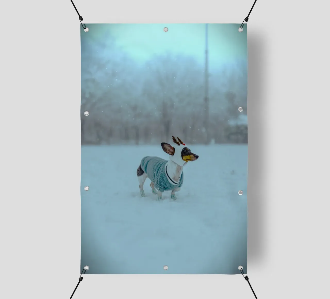 Ogni passo sulla neve porta calore nel cuore dell'inverno telo in pvc da Nature's Palette