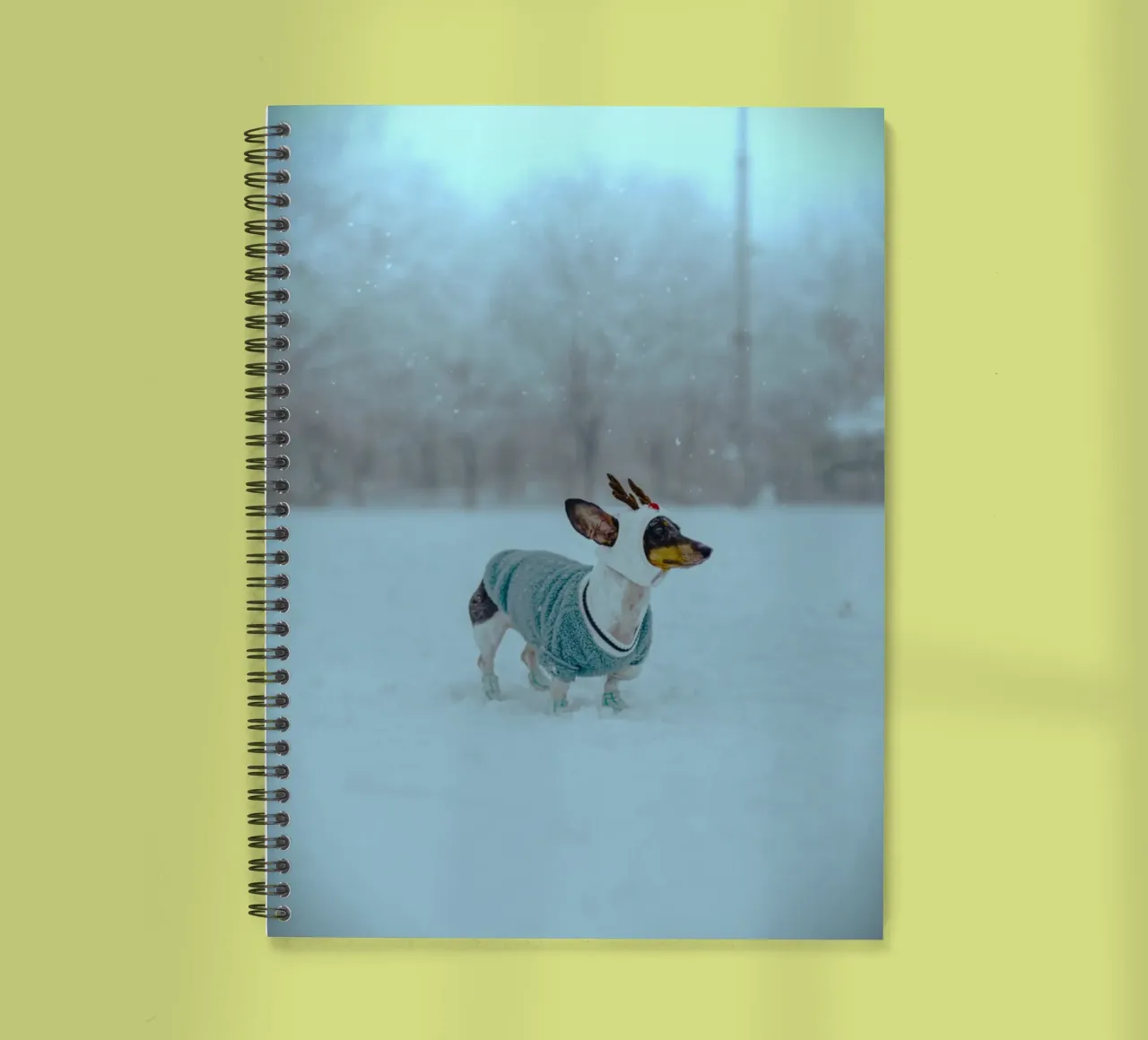Every step on the snow brings warmth in the middle of winter spiral notebook by Nature's Palette