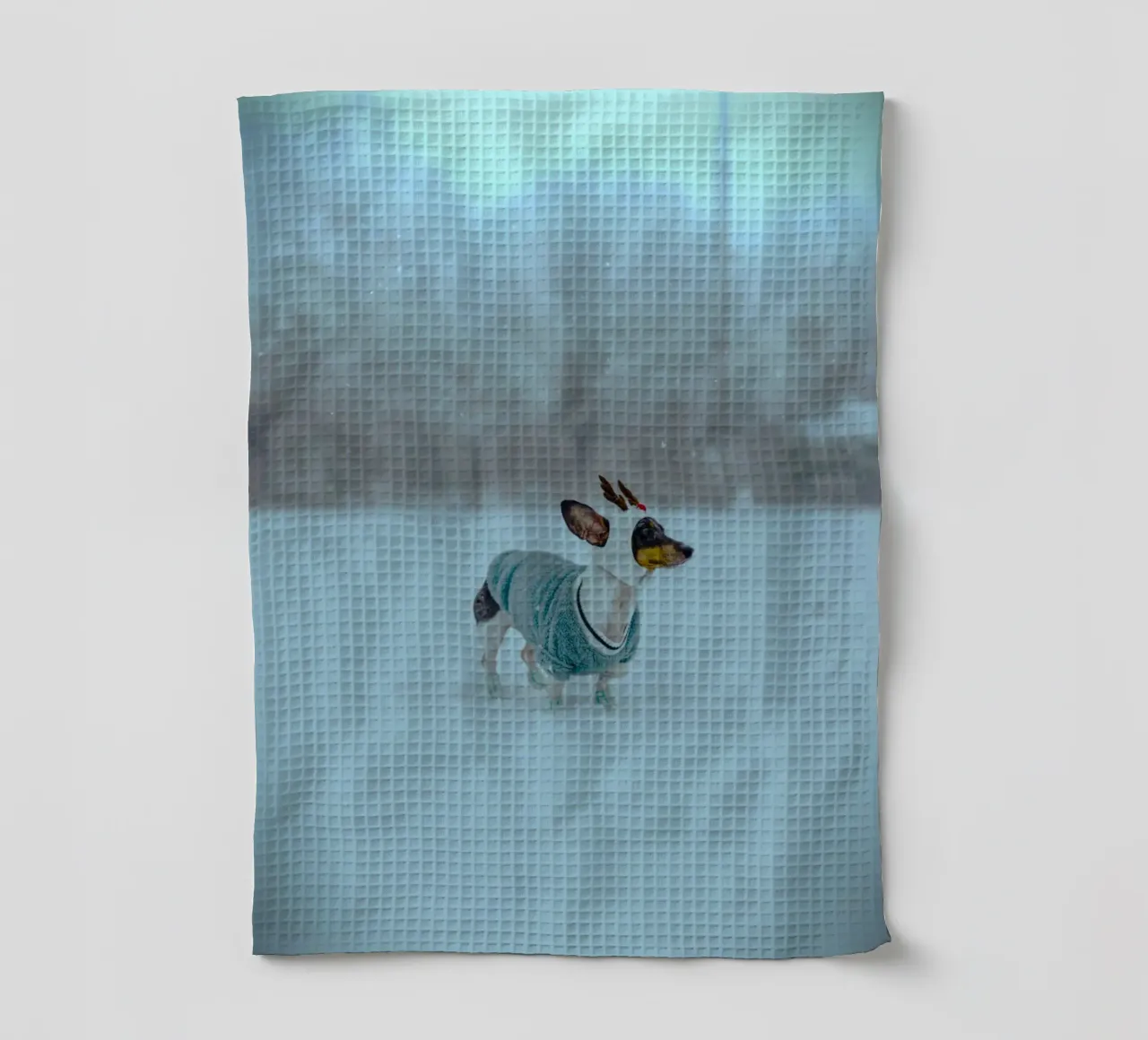 Every step on the snow brings warmth in the middle of winter tea towel by Nature's Palette