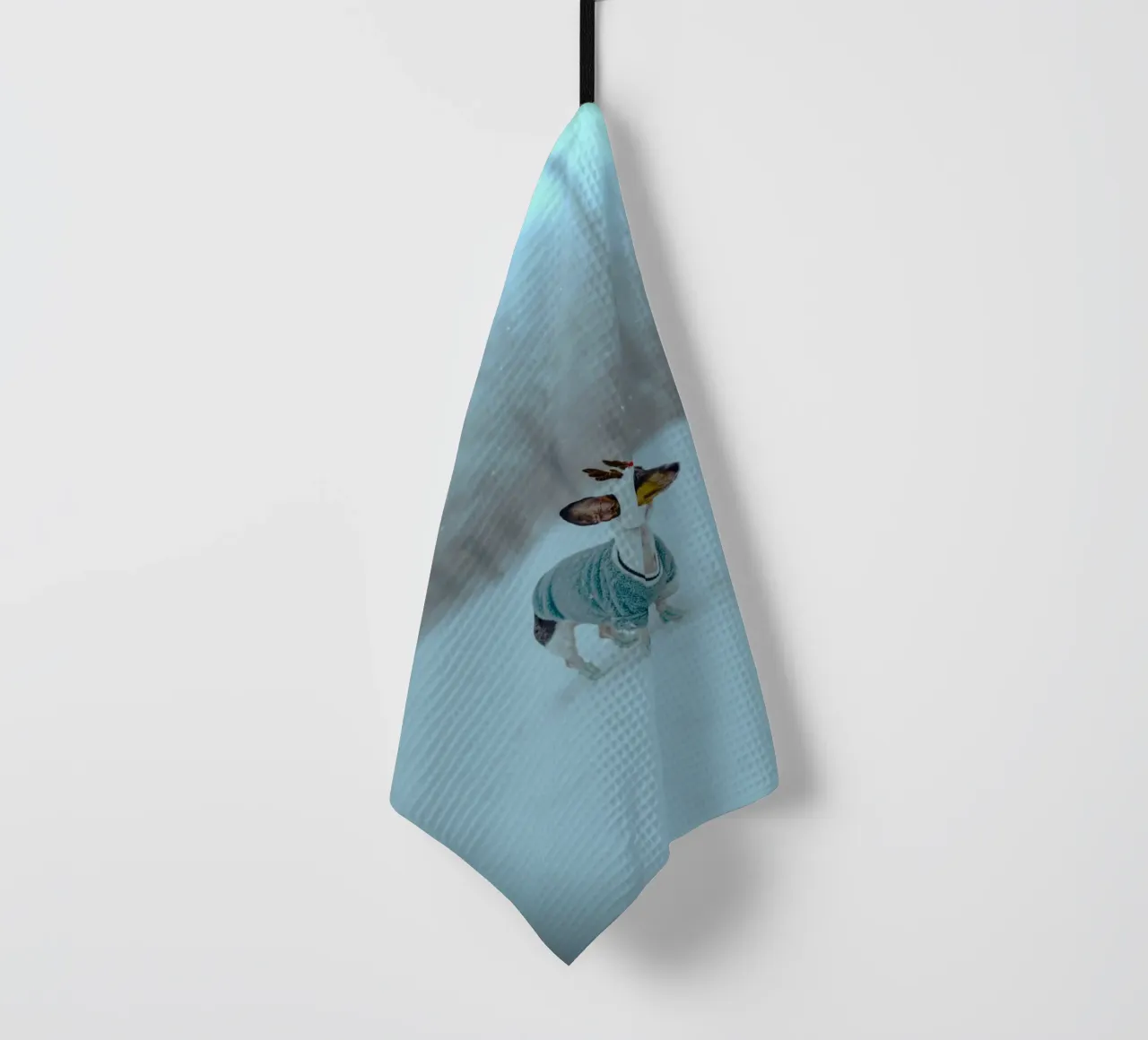 Every step on the snow brings warmth in the middle of winter tea towel by Nature's Palette