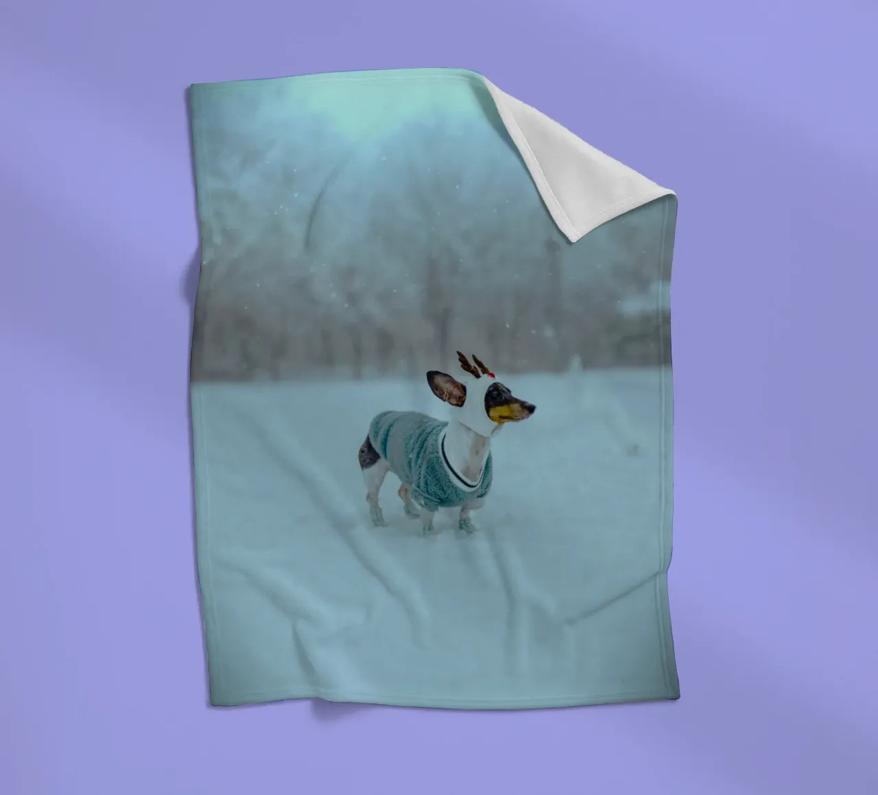 Every step on the snow brings warmth in the middle of winter fleece blanket by Nature's Palette