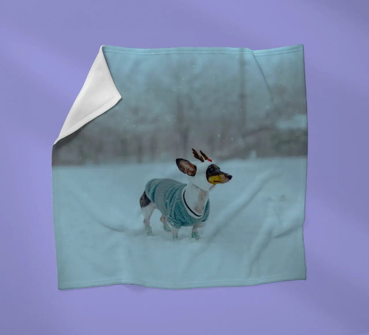 Every step on the snow brings warmth in the middle of winter fleece blanket by Nature's Palette