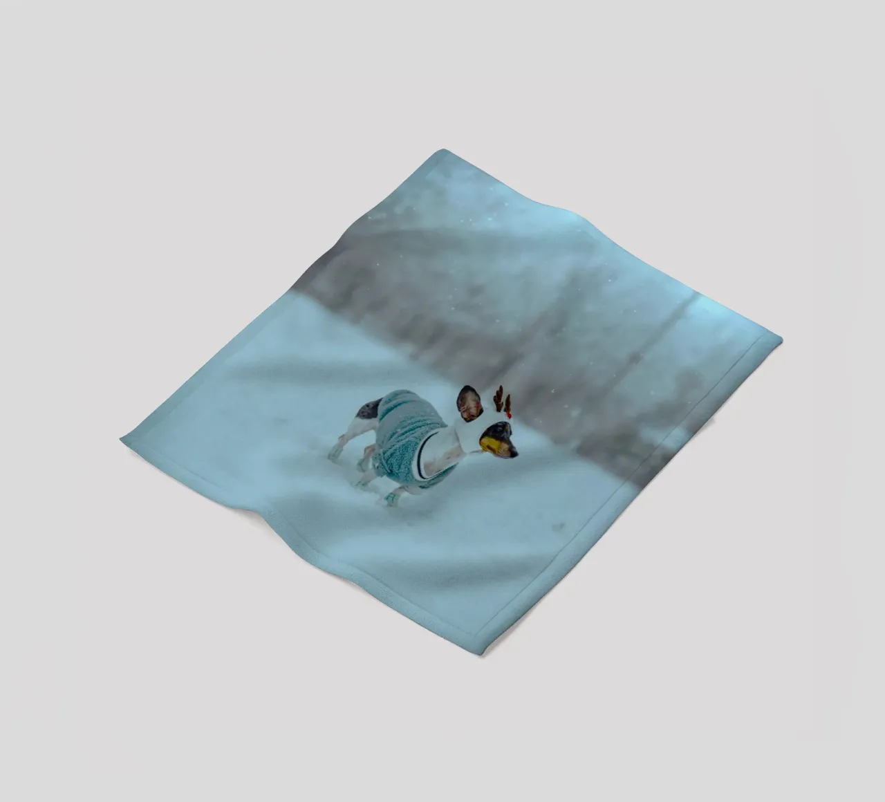 Every step on the snow brings warmth in the middle of winter fleece blanket by Nature's Palette