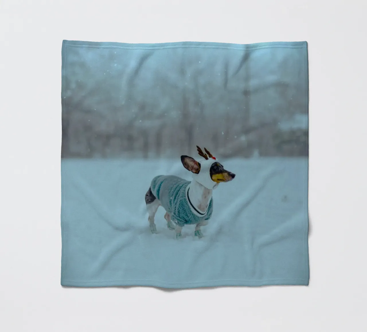 Every step on the snow brings warmth in the middle of winter fleece blanket by Nature's Palette