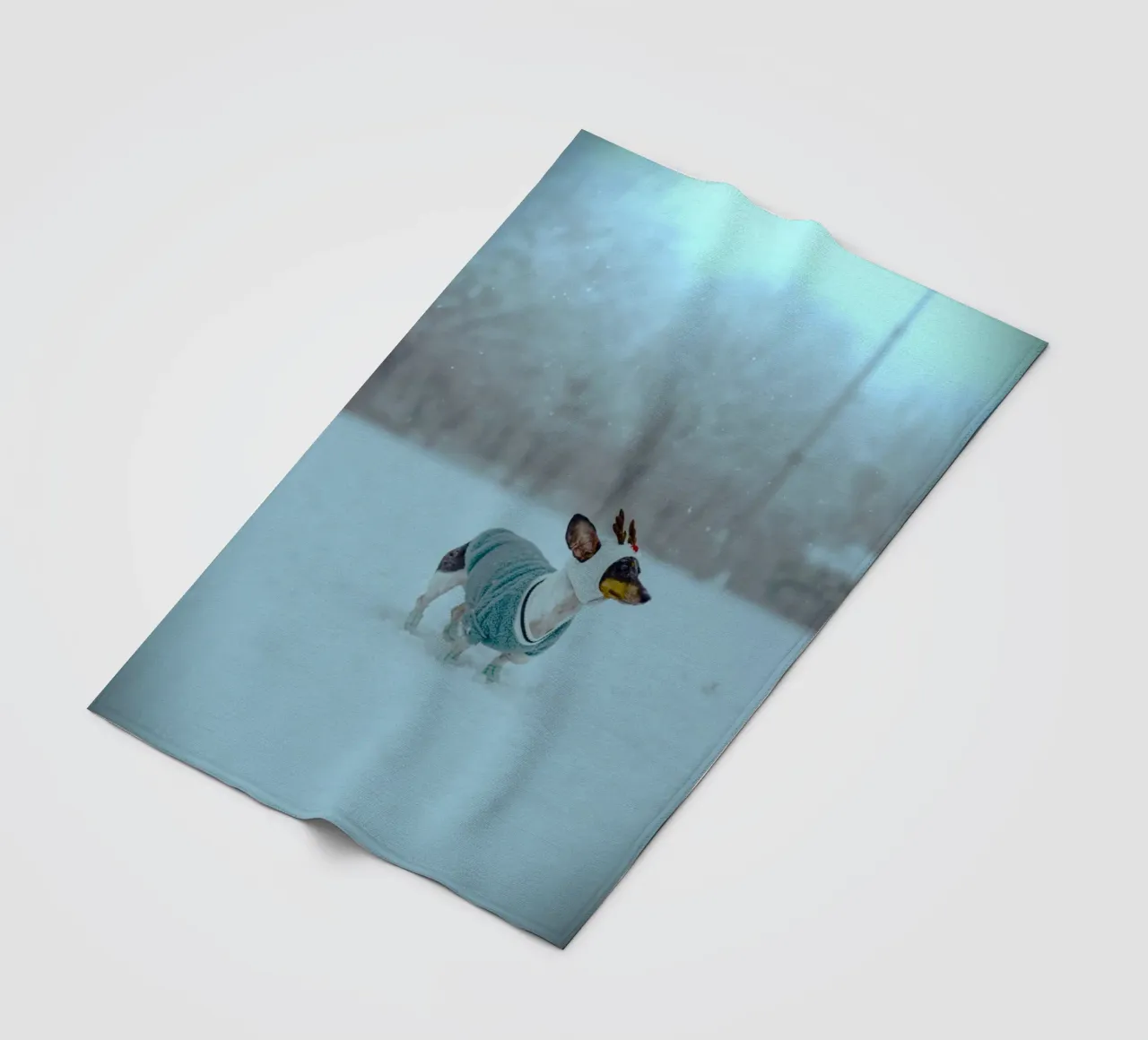 Every step on the snow brings warmth in the middle of winter fleece blanket by Nature's Palette