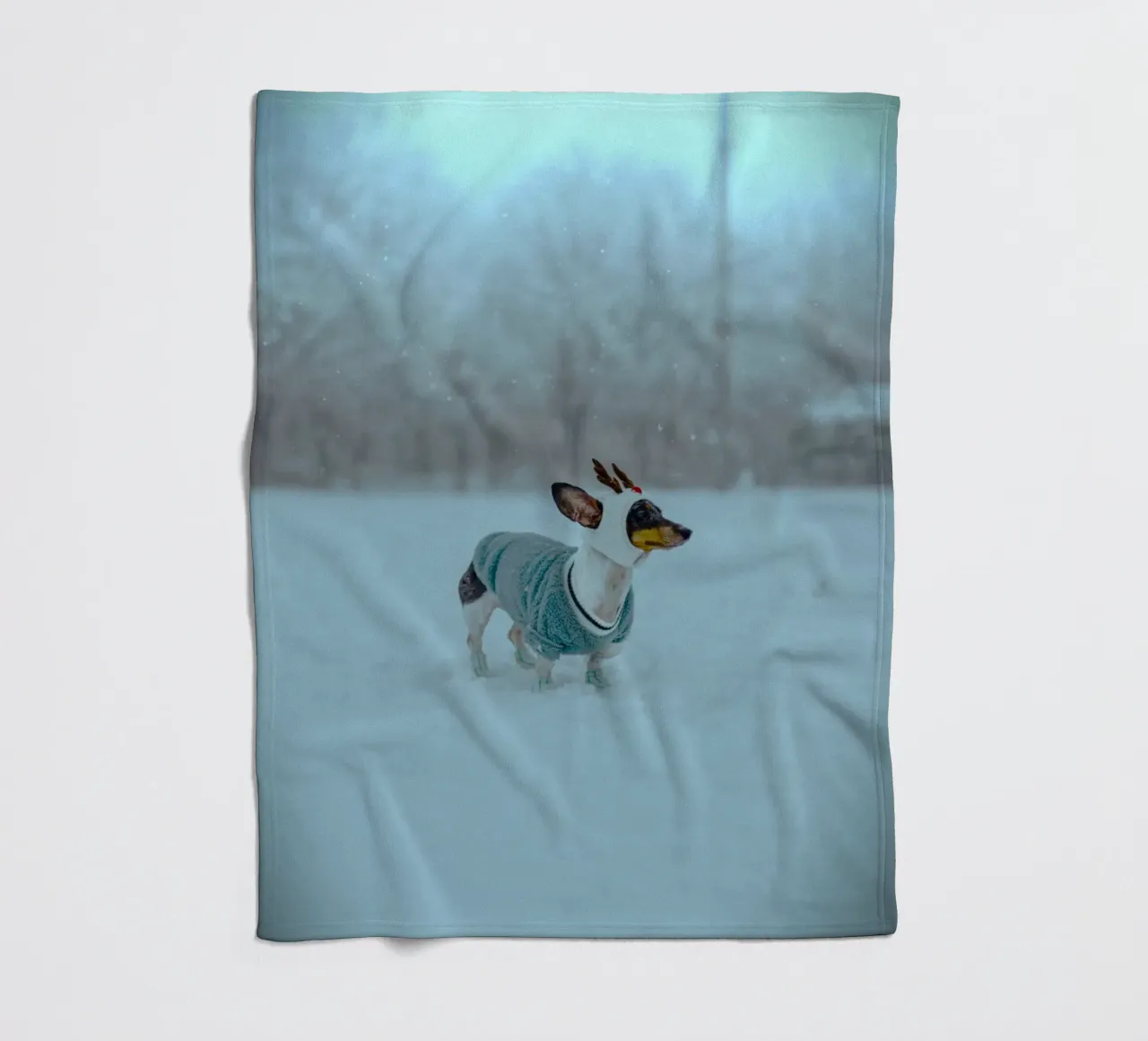 Every step on the snow brings warmth in the middle of winter fleece blanket by Nature's Palette