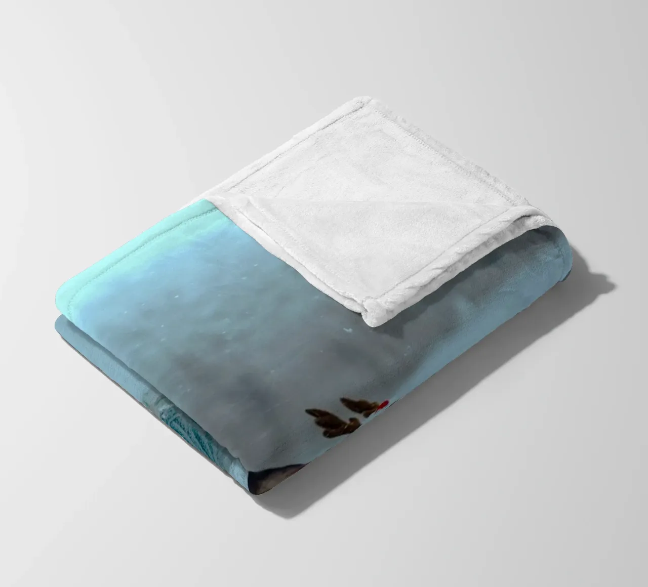 Every step on the snow brings warmth in the middle of winter fleece blanket by Nature's Palette