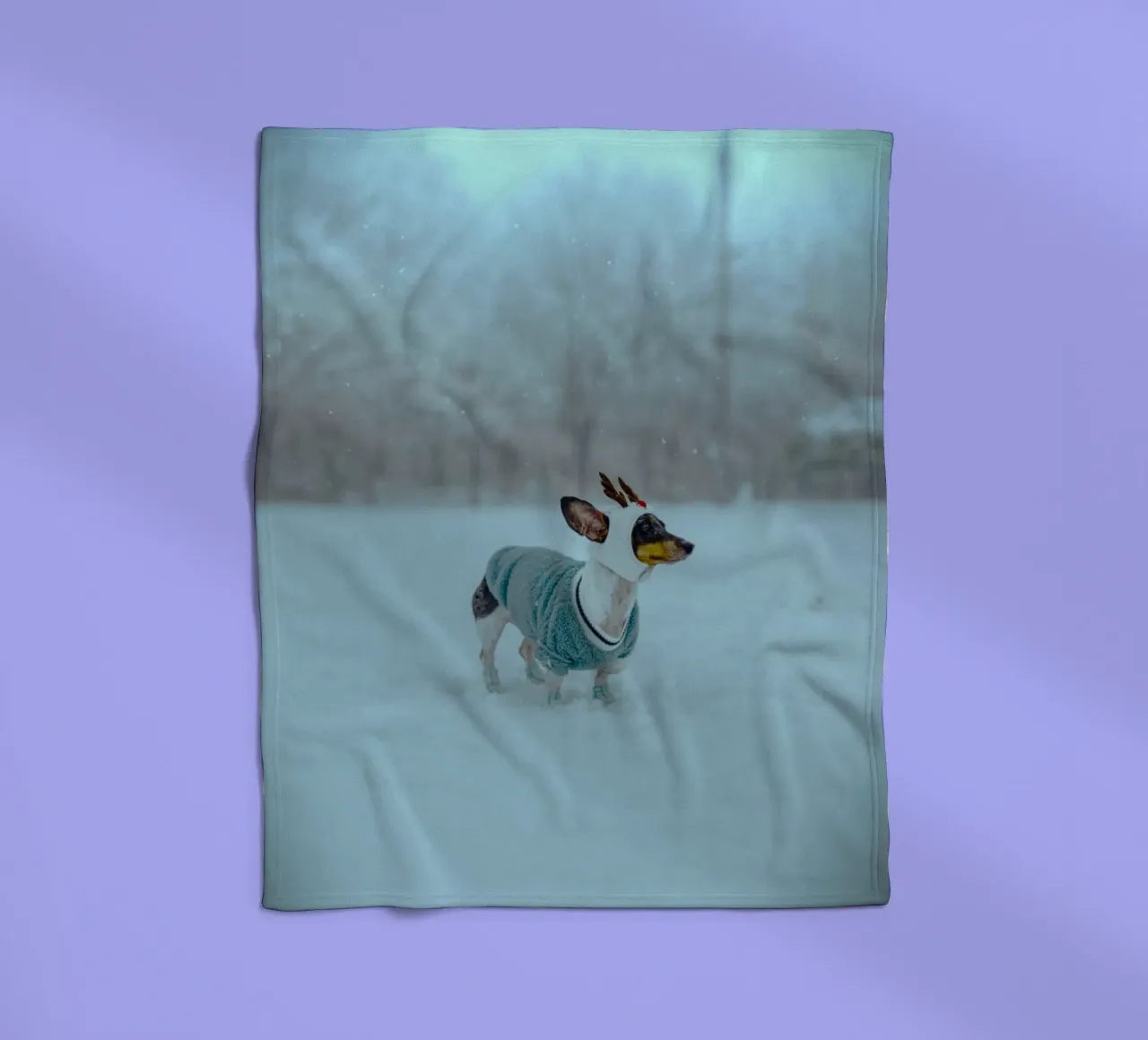 Every step on the snow brings warmth in the middle of winter fleece blanket by Nature's Palette