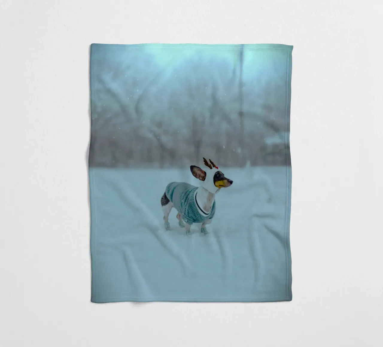 Every step on the snow brings warmth in the middle of winter fleece blanket by Nature's Palette